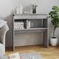 vidaXL Konzolový stolík sivý dub sonoma 80x30x80 cm spracované drevo