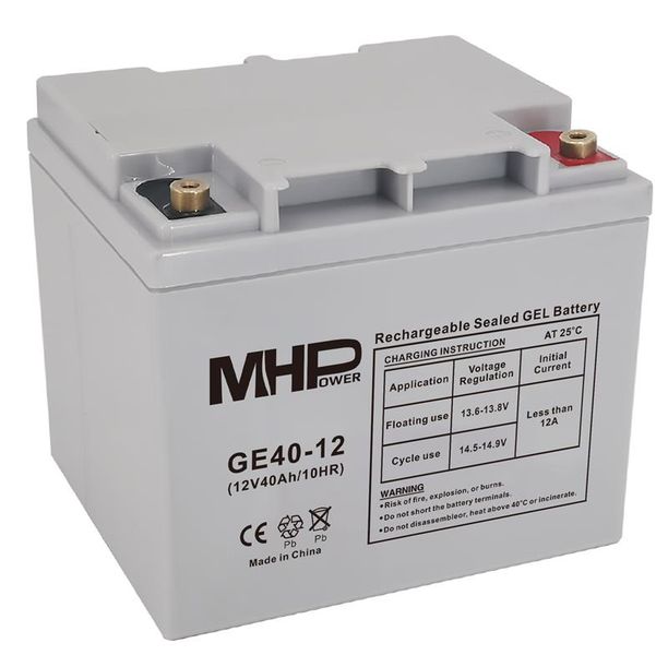 Batéria olovená 12V / 40 Ah MHPower GE40-12 GEL