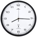 vidaXL Rádiom ovládané nástenné hodiny, strojček Quartz,biele a čierne
