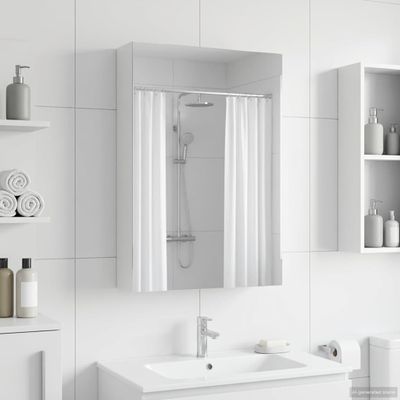 vidaXL Kúpeľňová zrkadlová skrinka Nástenný Biela 40 x 10,5 x 60,5 cm