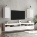 vidaXL Nástenné skrinky 2 ks biele 30x30x60 cm masívna borovica
