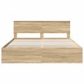 vidaXL Rám postele Sonoma dub 200 x 200 cm Kompozitné drevo