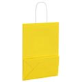 vidaXL Papierové tašky 250 ks s rúčkami, žlté, 15x8x21 cm