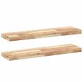 vidaXL Plávajúce police 2 ks 80x20x4 cm neošetrené masívne drevo akácia