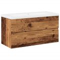 vidaXL skrinka pod umývadlo so vstavaným umývadlom Old Wood