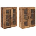 vidaXL Nástenné skrinky 2 ks Staré drevo 69,5 x 34 x 90 cm