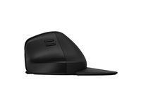 Vertikálna myš - ergonomická - 6 tlačidiel - bezdrôtová - Bluetooth 5.3, 2.4 GHz - bezdrôtový prijímač USB - čierna - 100% papierový obal