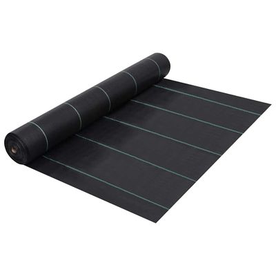 vidaXL Tkanina proti burine PP 1x10 m čierna