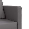 vidaXL Podlahová rozkladacia pohovka 2v1 sivá 112x174x55 cm umelá koža