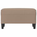 vidaXL Lavička kapučínová 70x35x41 cm umelá koža