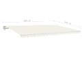 vidaXL Automatická markíza, LED a senzor vetra 500x300 cm, krémová