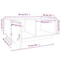 vidaXL Konferenčný stolík sivý 80x50x35,5 cm borovicový masív