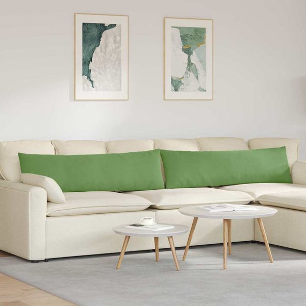 vidaXL Vankúše na pohovku 2 pcs Svetlo zelená 145 x 40 cm