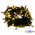 vidaXL Súprava vianočných ozdôb 61 ks 150 LED Teplá biela Ø 6 cm