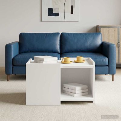 vidaXL Konferenčný stolík Biela 50,5 x 50 x 33 cm Kompozitné drevo