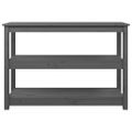 vidaXL Konzolový stolík sivý 110x40x74 cm masívne borovicové drevo