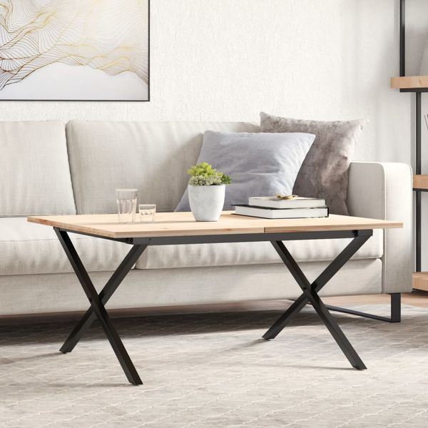 vidaXL Nohy konferenčného stolíka X-rám 80x70x43 cm oceľ