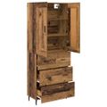 vidaXL Highboard 2 ks Staré drevo 69,5 x 34 x 180 cm Kompozitné drevo