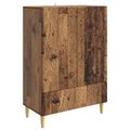 vidaXL Servírovacia skriňa Staré drevo 66 x 34,5 x 95 cm