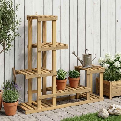 vidaXL Stojan na rastliny Biela 93,5 x 25 x 91,5 cm