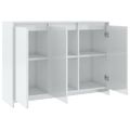 vidaXL Komoda vysoký lesk biela 102x33x75 cm kompozitné drevo