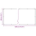 vidaXL Priehľadná plachta s okami 2x12 m Polyetylén