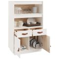 vidaXL Vysoká skrinka biela 67x40x108,5 cm masívna borovica