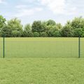 vidaXL Zvarené pletivo s podperami 50 x 0,5 m PVC potiahnutá oceľ
