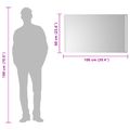 vidaXL Zrkadlo do kúpeľne s LED Priehľadná 100 x 60 cm tvrdené sklo