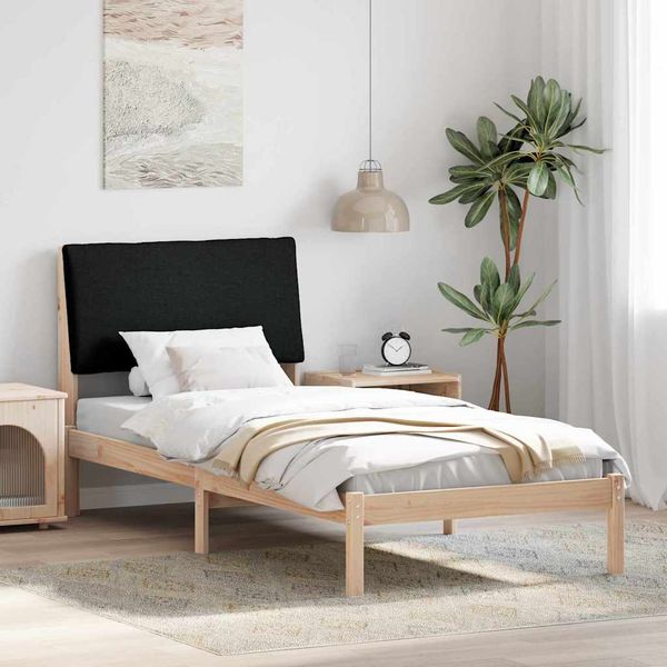 vidaXL Rám postele Hnedá a čierna 100 x 200 cm Borovicový masív