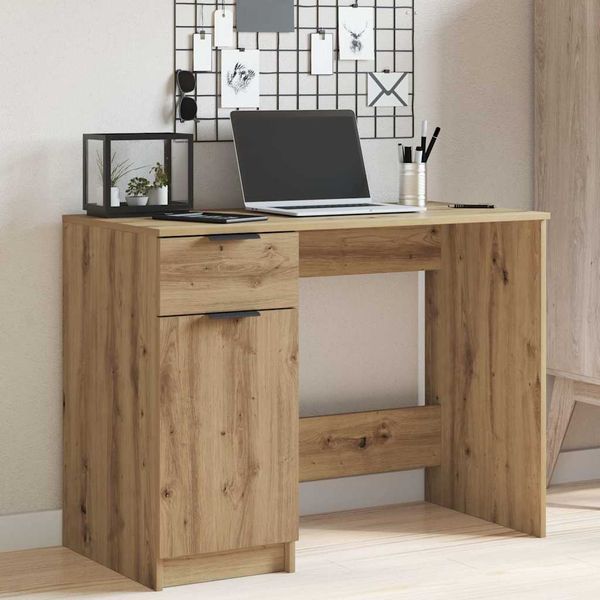 vidaXL Stôl dub artisan 100x50x75 cm kompozitné drevo
