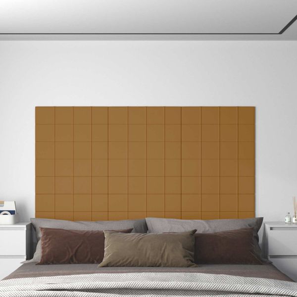 vidaXL Nástenný čelník 12 pcs Hnedá 60 x 15 cm Zamat