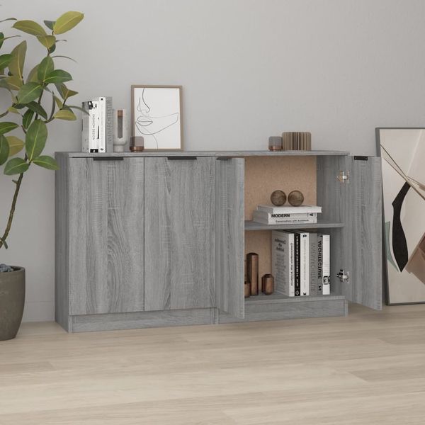 vidaXL Komody 2 ks sivý sivý dub sonoma 60x30x70 cm spracované drevo