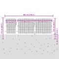 vidaXL Pletená záhradná brána strieborná 400x125 cm pozinkovaná oceľ