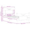 vidaXL Posteľný rám bez matraca dub sonoma 90x200 cm kompozitné drevo