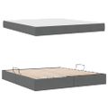 vidaXL Postel s úložným prostorem a matrací Tmavo šedá 160 x 200 cm