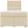 vidaXL Boxspring posteľ s matracom krémová 120x190 cm látka
