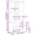 vidaXL Halový strom SANDNES 87x40x159,5 cm masívna borovica
