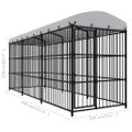 vidaXL Vonkajšia voliéra pre psov so strechou 450x150x210 cm