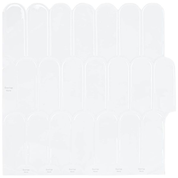 vidaXL Dlaždica s perím 50 pcs Biela 30 x 30 cm Polyuretán a PET