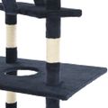 vidaXL Škrabadlo pre mačky so sisalovými stĺpikmi 230-260cm tmavomodré