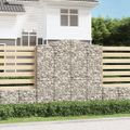 vidaXL Oblúkový gabionový kôš 3 ks 200x30x200/220cm pozinkované železo