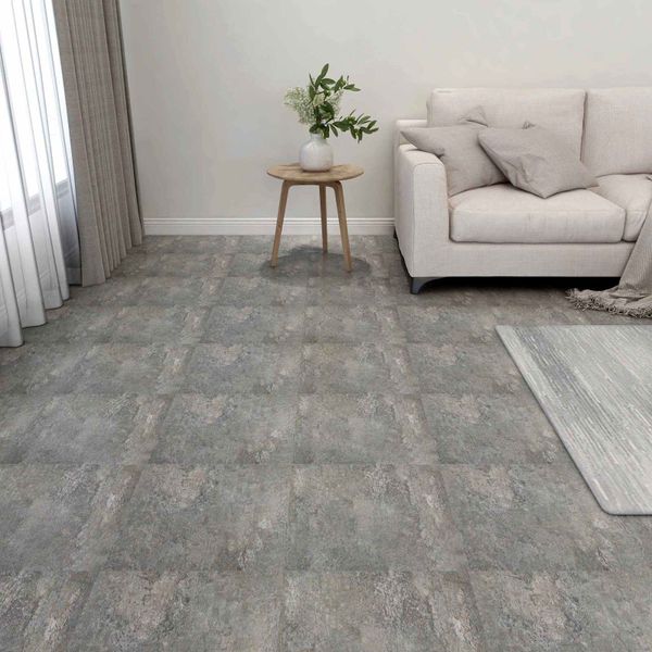 vidaXL Podlahové dosky 5,11 m² 55 pcs PVC Kamenná stena