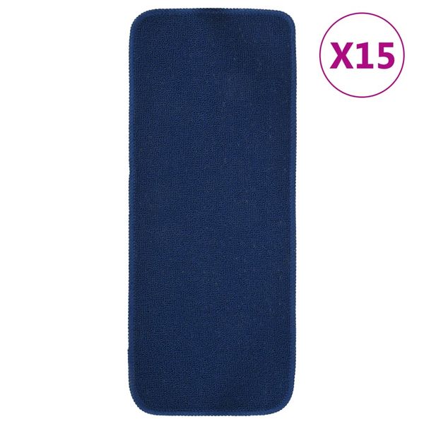 vidaXL Protišmykové nášľapy na schody 15 ks, 60x25 cm, modré, obdĺžnik