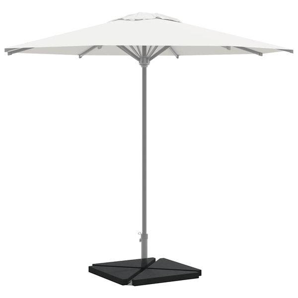 vidaXL Záťažové kotúče na dáždniky, 4 ks, čierne žulové, trojuholníkové, 14 kg