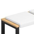 vidaXL Vankúš na lavičku 4 ks Látka Biela Hĺbka 35 cm