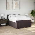 vidaXL Boxspring posteľ s matracom tmavohnedá 160x200 cm látka