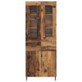 vidaXL Highboard 2 ks Staré drevo 69,5 x 34 x 180 cm Kompozitné drevo
