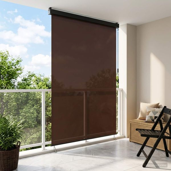 vidaXL Roleta Hnedá 80 x 250 cm Textil a hliník