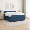 vidaXL Posteľ boxspring s matracom Modrá 200 x 200 cm Látka